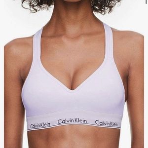 Calvin Klein Lavender Bralette Modern Cotton Lift NWT Size S